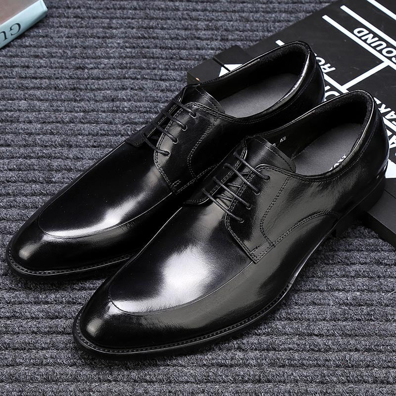 Men's Pointed-Toe Leather Dress Shoes