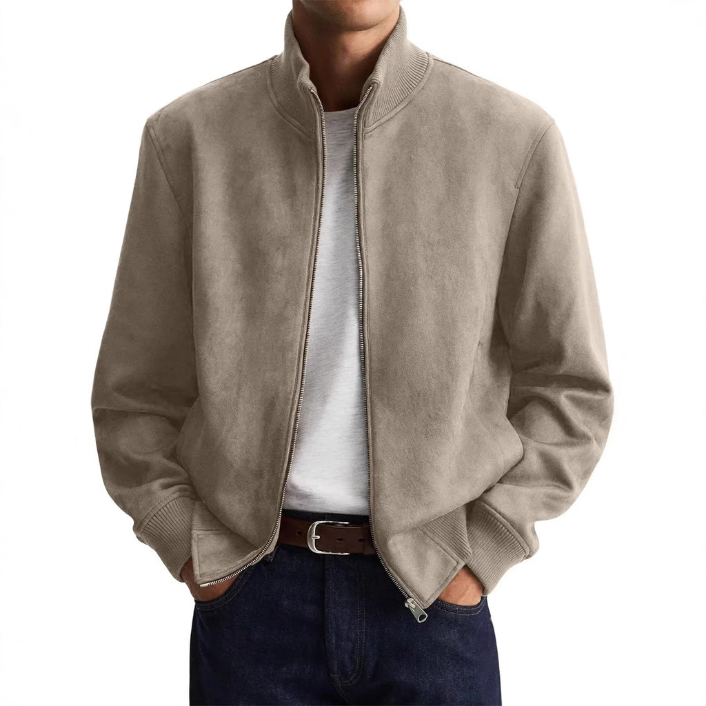 Sleek Solid-color High-end Edgy-cool Casual Long-sleeve Trendy Jacket
