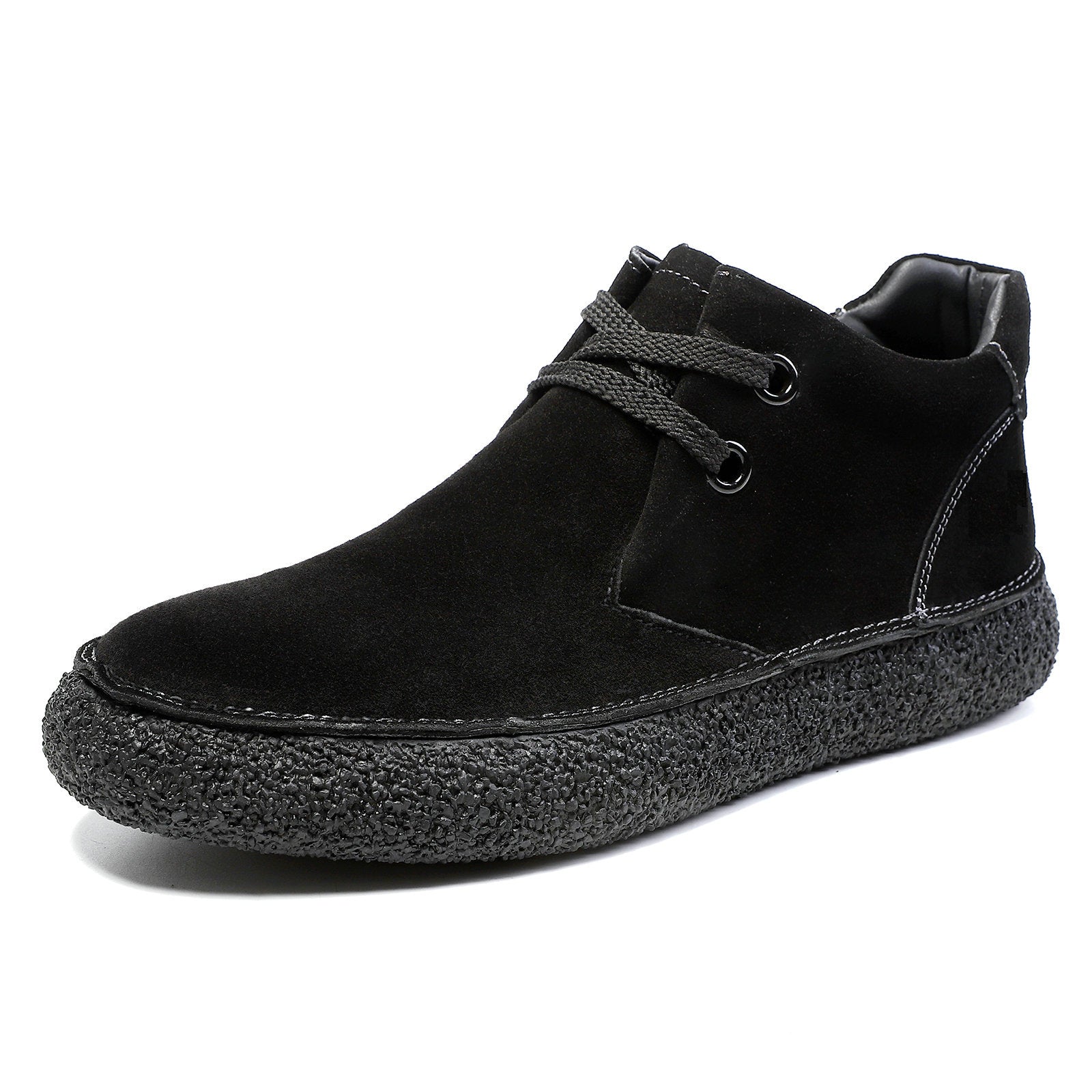 Matte Suede Mid-Top Sneakers