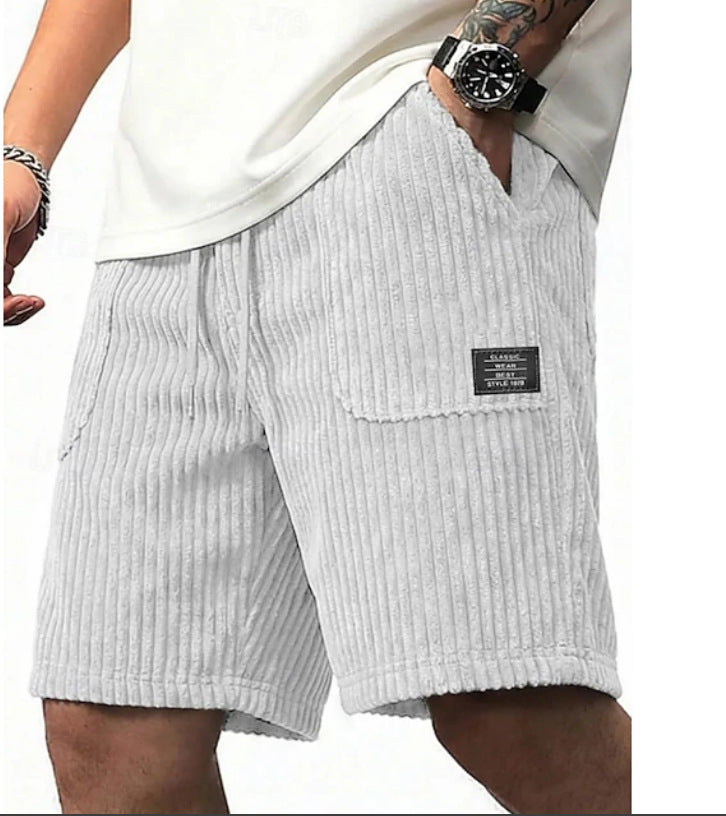 Men's Corduroy Shorts – Comfortable Streetwear Shorts with Pockets