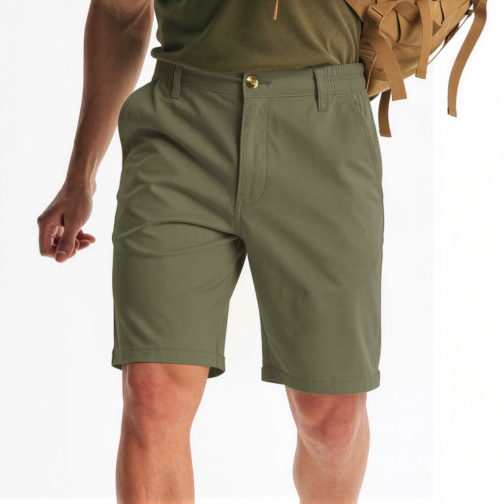 Men's Casual Polyester Shorts – Straight Leg, Everyday & Sport