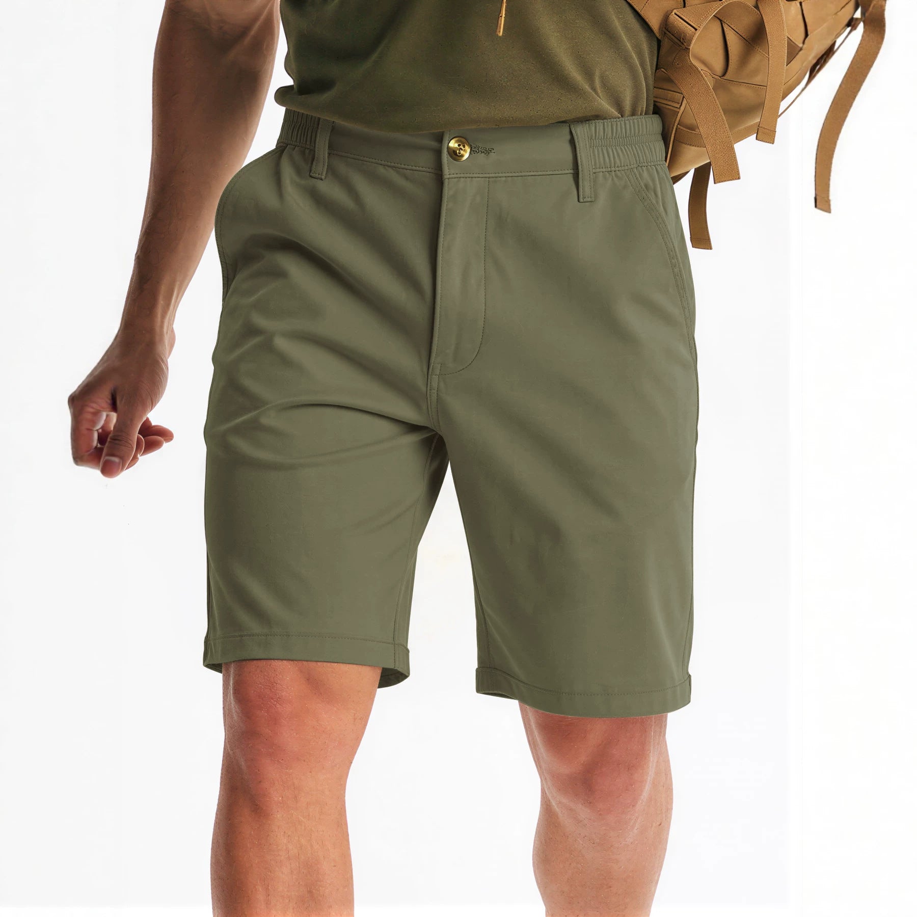Men's Casual Polyester Shorts – Straight Leg, Everyday & Sport