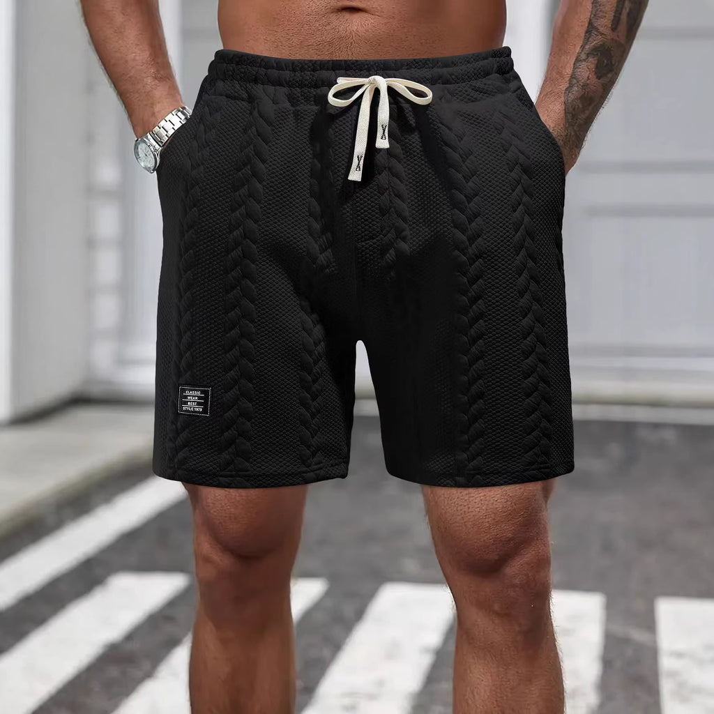 Men's Casual Jacquard Braided Shorts