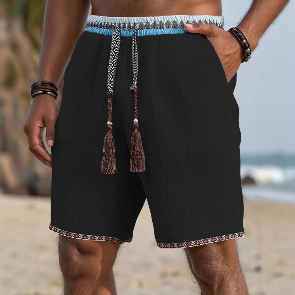 Men's Loose Beach Shorts – Breathable Drawstring Casual Pants