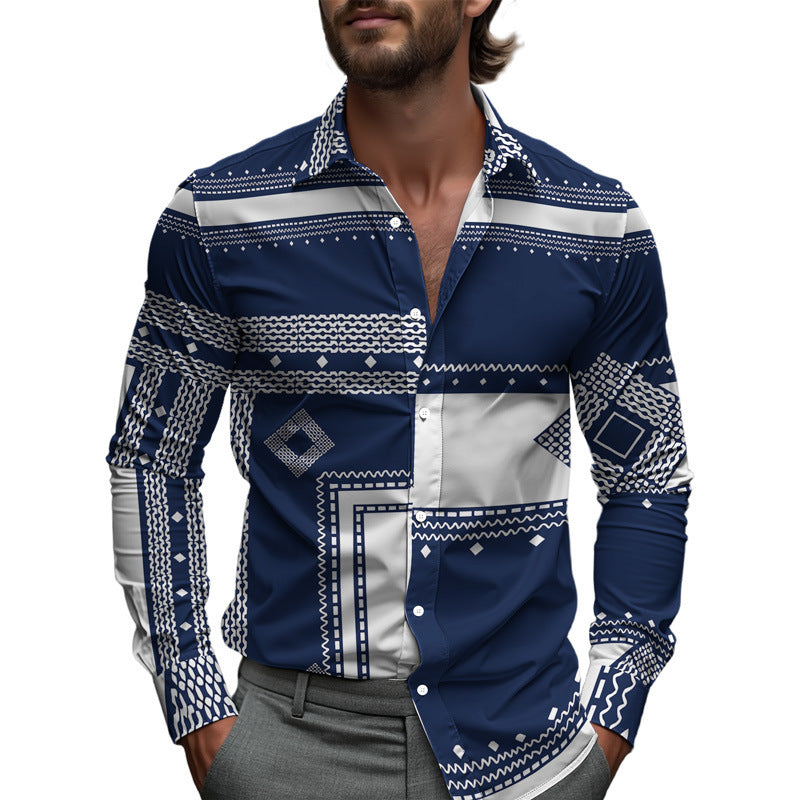 Printed Long-Sleeve Shirt