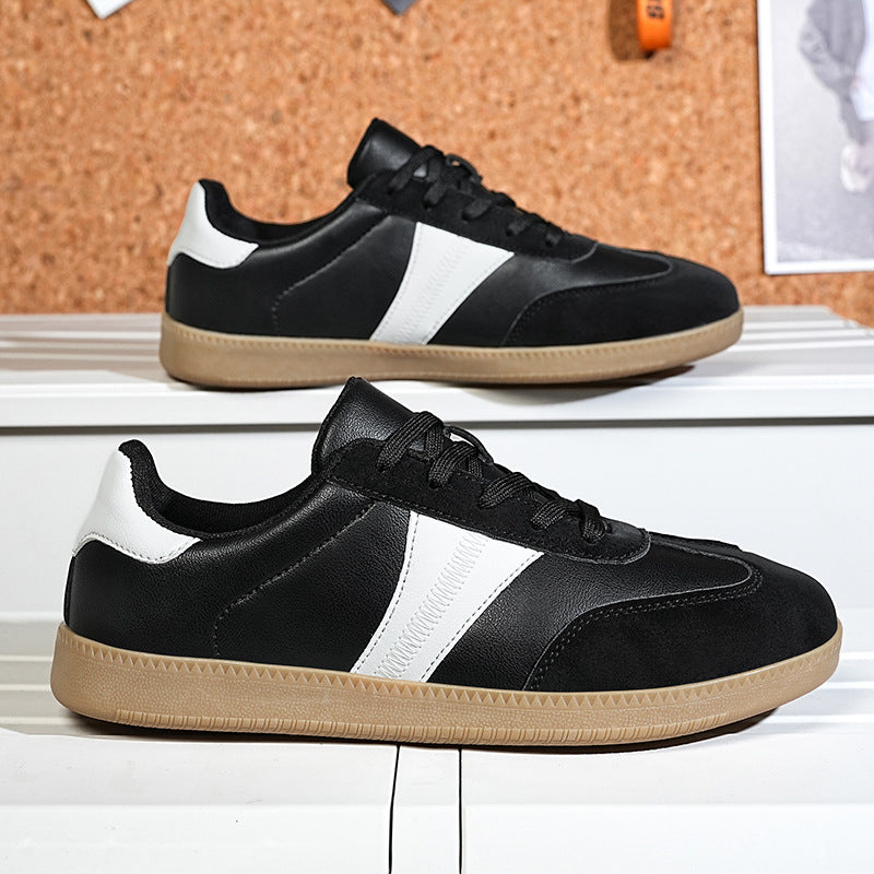 Low-Top Lace-Up Sneakers – Soft Sole Flat Heel