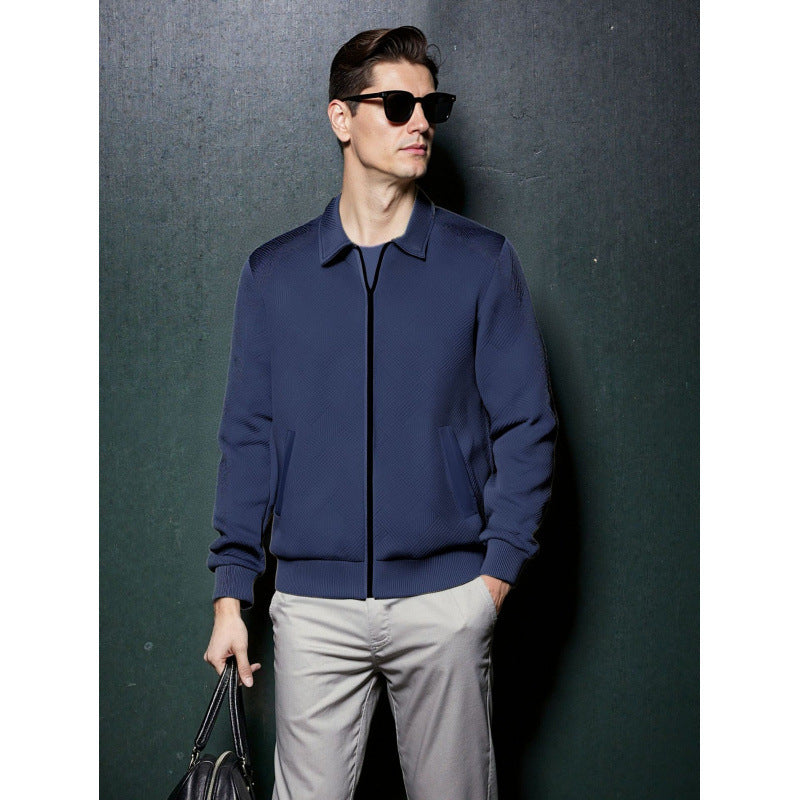 Casual Knitted Zip-up Jacket