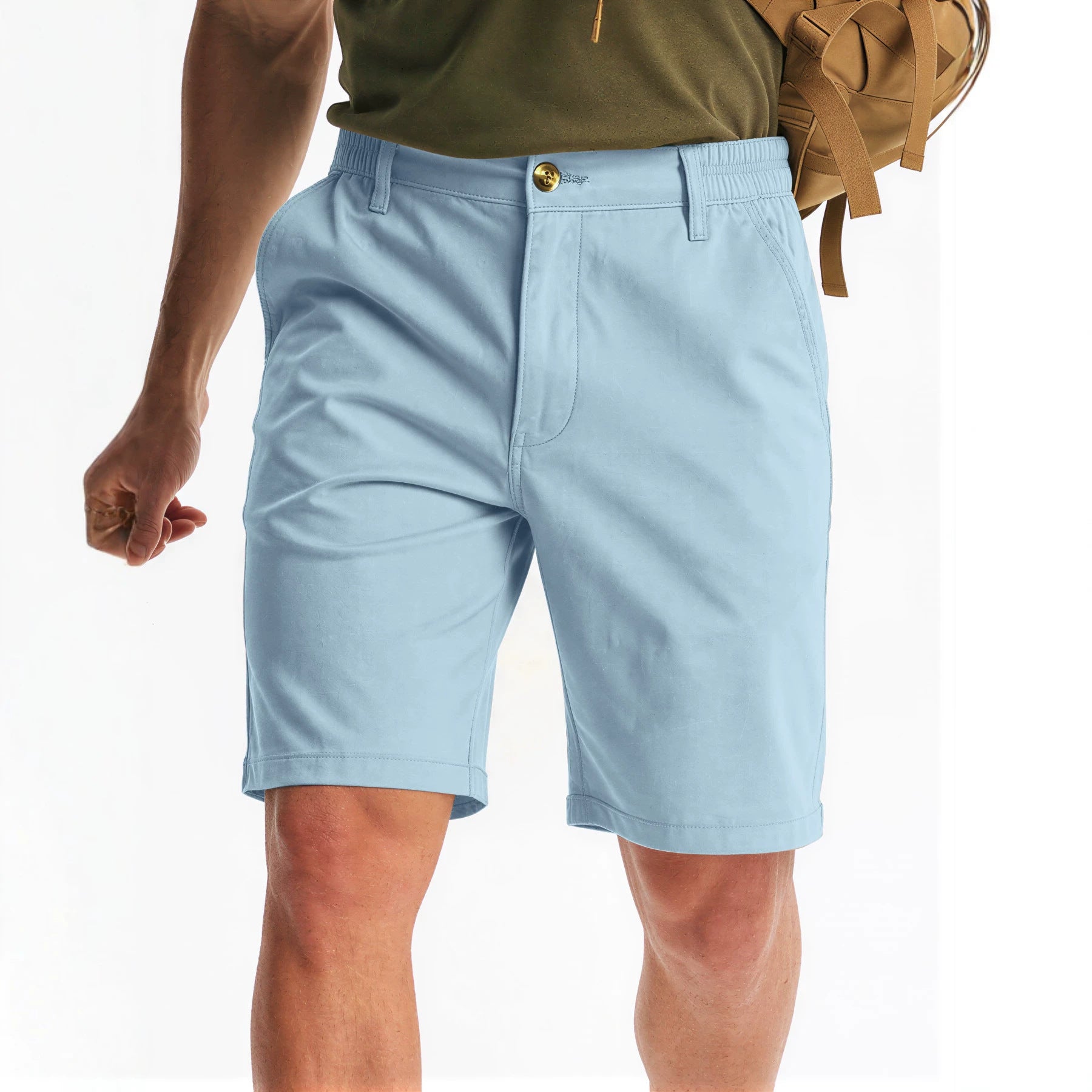 Men's Casual Polyester Shorts – Straight Leg, Everyday & Sport