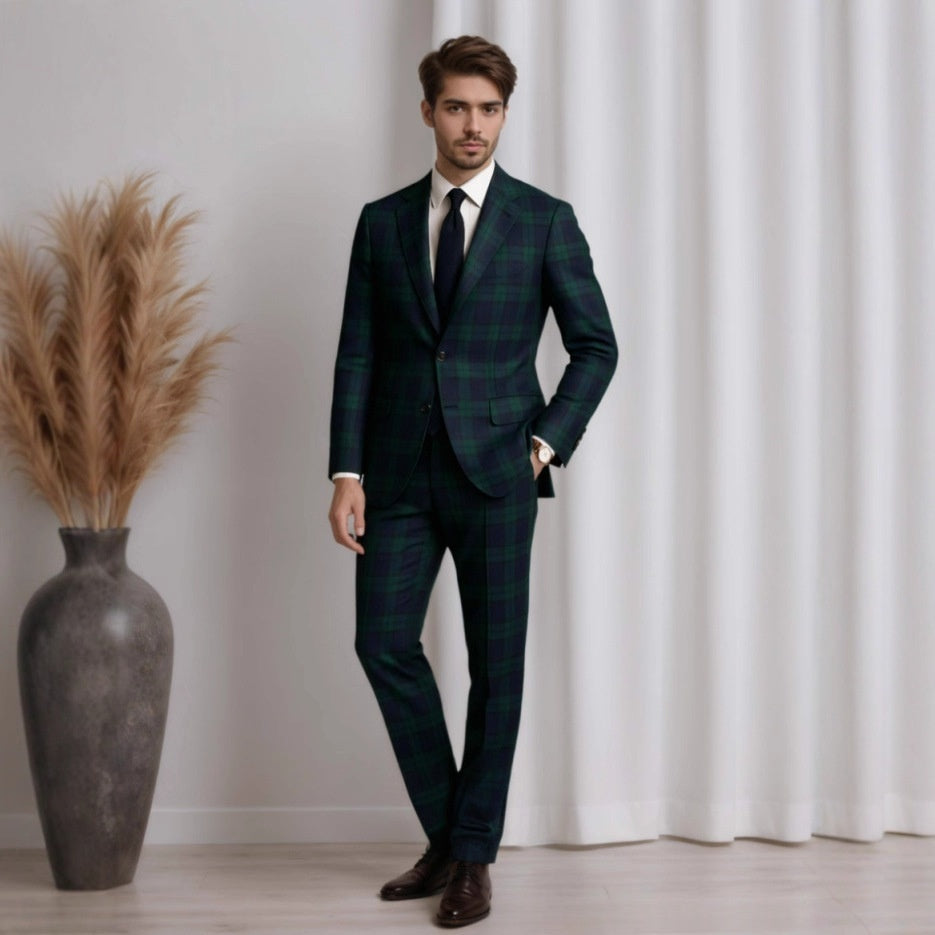 Men's 3-Piece Slim-Fit Suit Set – Jacket, Vest & Trousers, 8 Colours