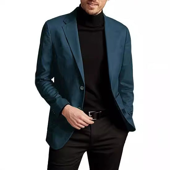 Men's Slim Fit Casual Jacket – Long Sleeve Commuter Style