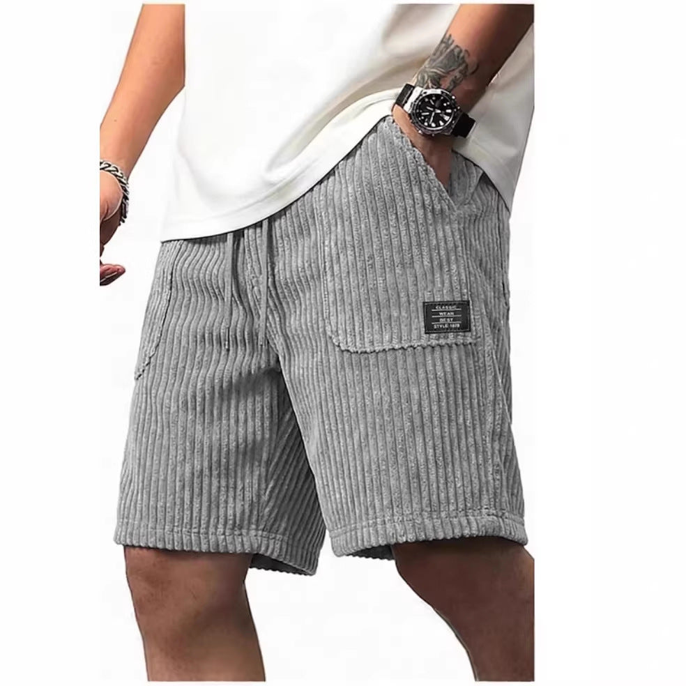 Men's Corduroy Shorts – Comfortable Streetwear Shorts with Pockets