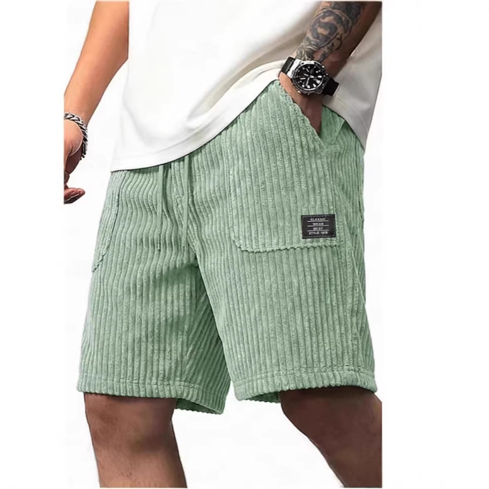 Men's Corduroy Shorts – Comfortable Streetwear Shorts with Pockets