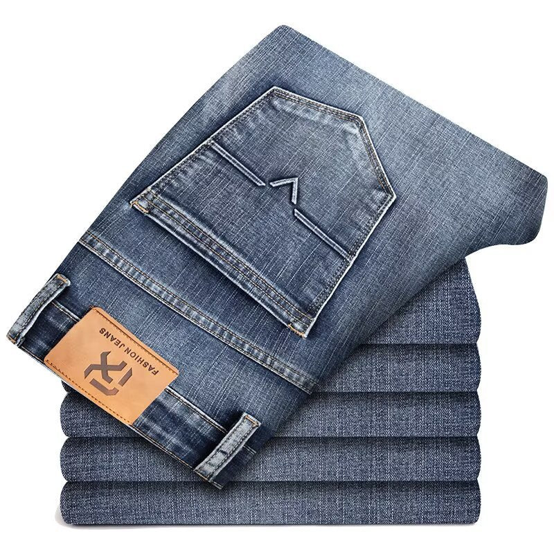 Fashionable Loose Straight-Leg Denim Jeans