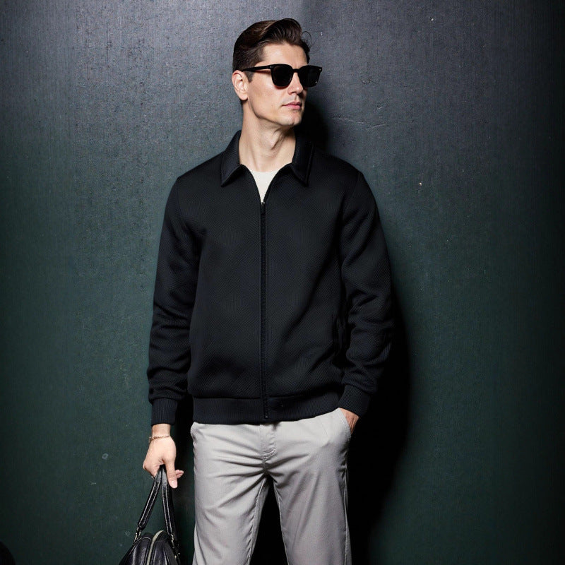 Casual Knitted Zip-up Jacket