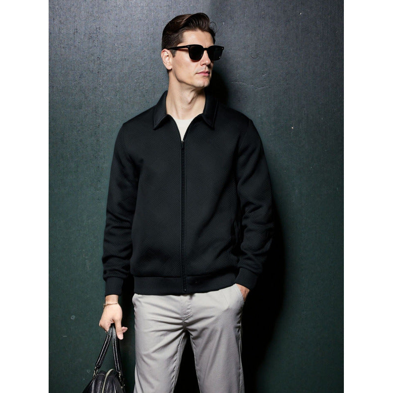 Casual Knitted Zip-up Jacket