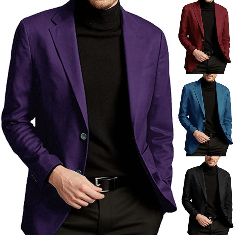 Men's Slim Fit Casual Jacket – Long Sleeve Commuter Style