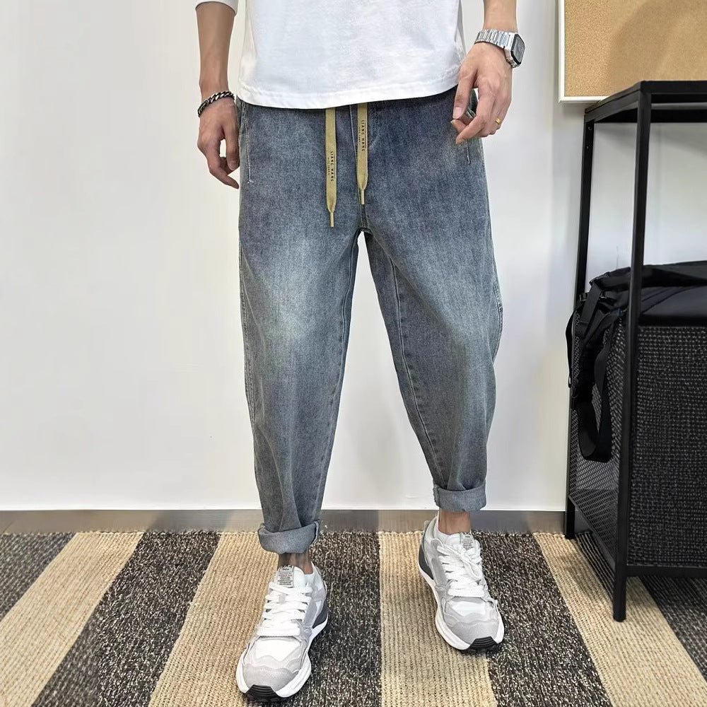 Loose-fit Harem Jeans With Elastic Waist