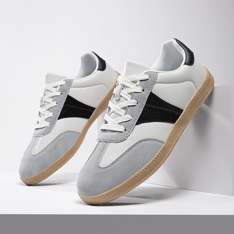 Low-Top Lace-Up Sneakers – Soft Sole Flat Heel