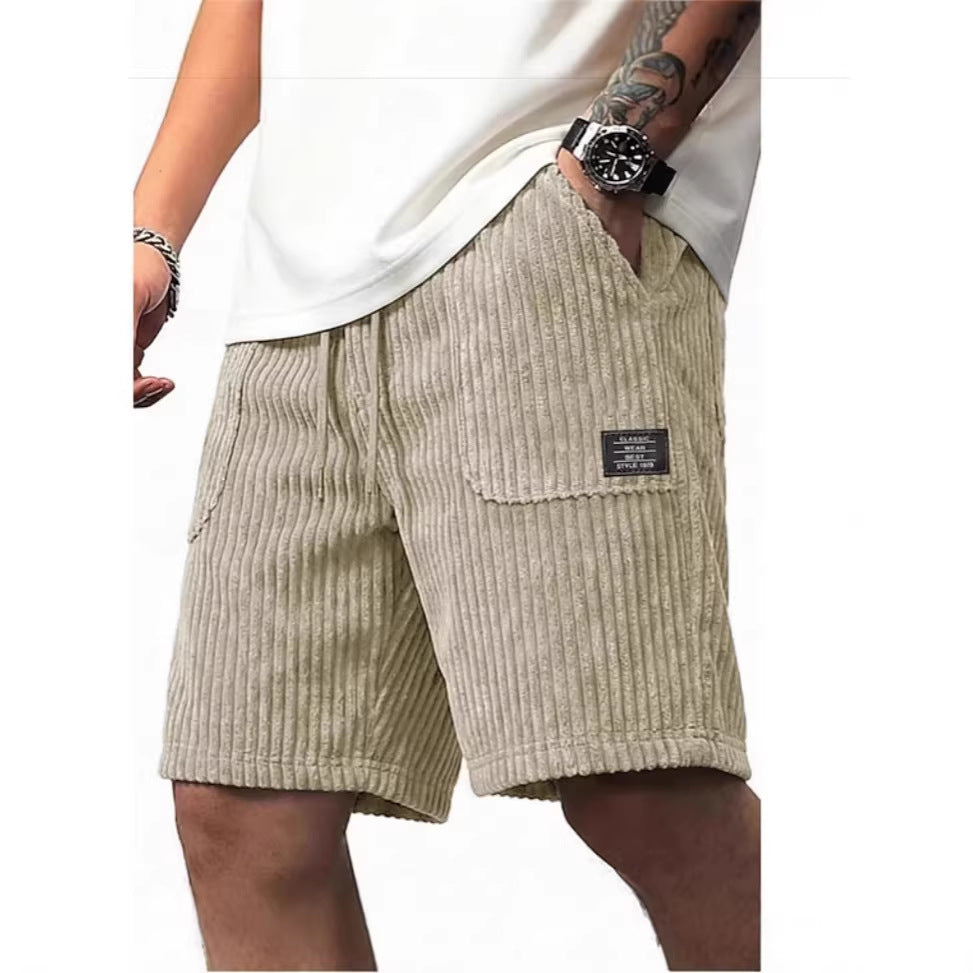Men's Corduroy Shorts – Comfortable Streetwear Shorts with Pockets