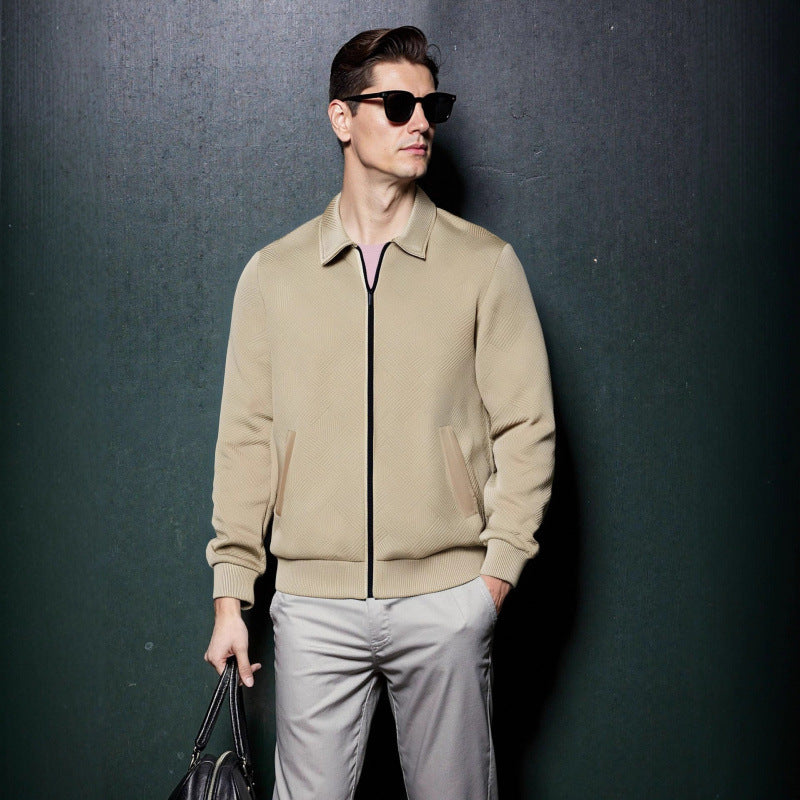 Casual Knitted Zip-up Jacket