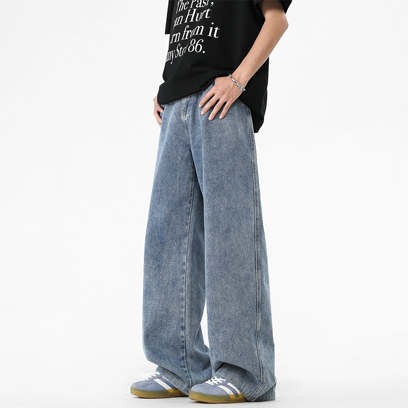 Men's Minimalist Straight-Leg Cotton-Blend Casual Jeans