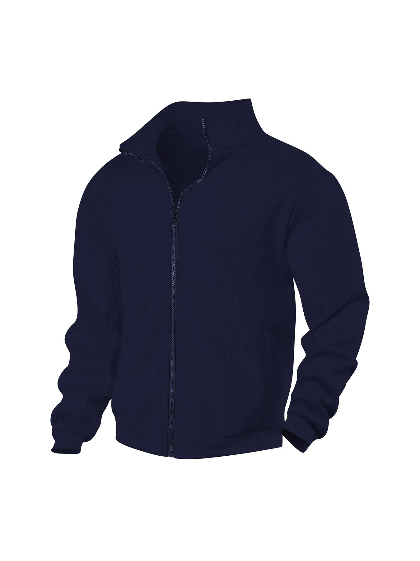 Men's Stand Collar Padded Jacket | Mid-Length Relaxed Fit Winter