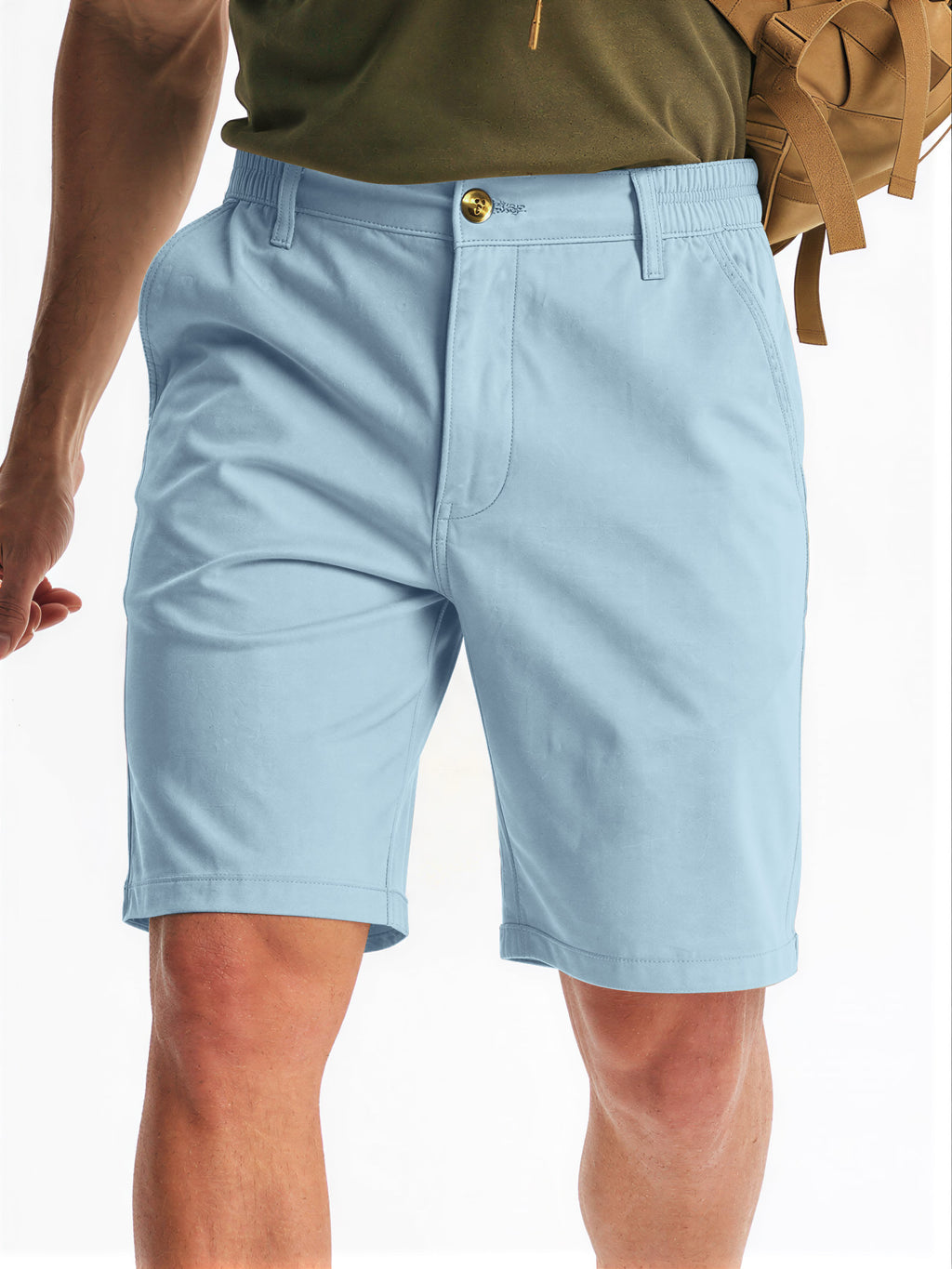 Men's Casual Polyester Shorts – Straight Leg, Everyday & Sport