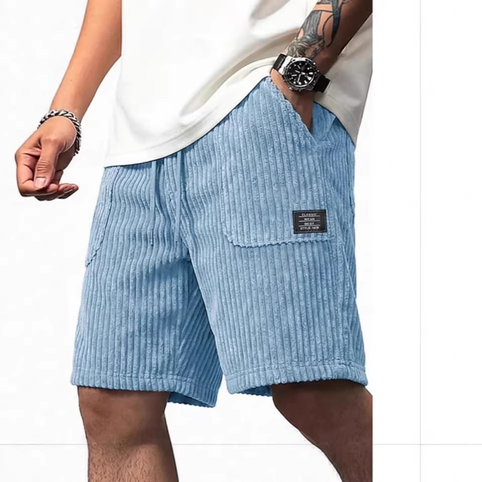 Men's Corduroy Shorts – Comfortable Streetwear Shorts with Pockets