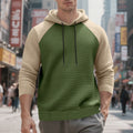 Mens Jacquard Small-check Hooded Casual Sweatshirt