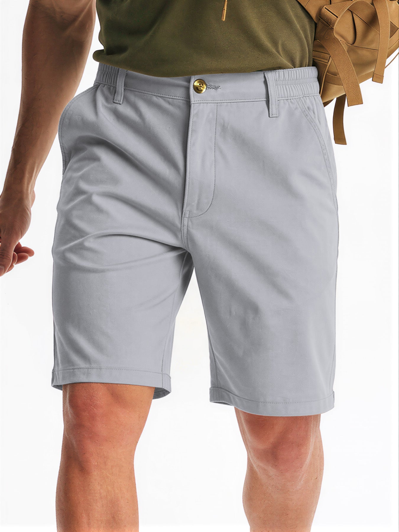 Men's Casual Polyester Shorts – Straight Leg, Everyday & Sport