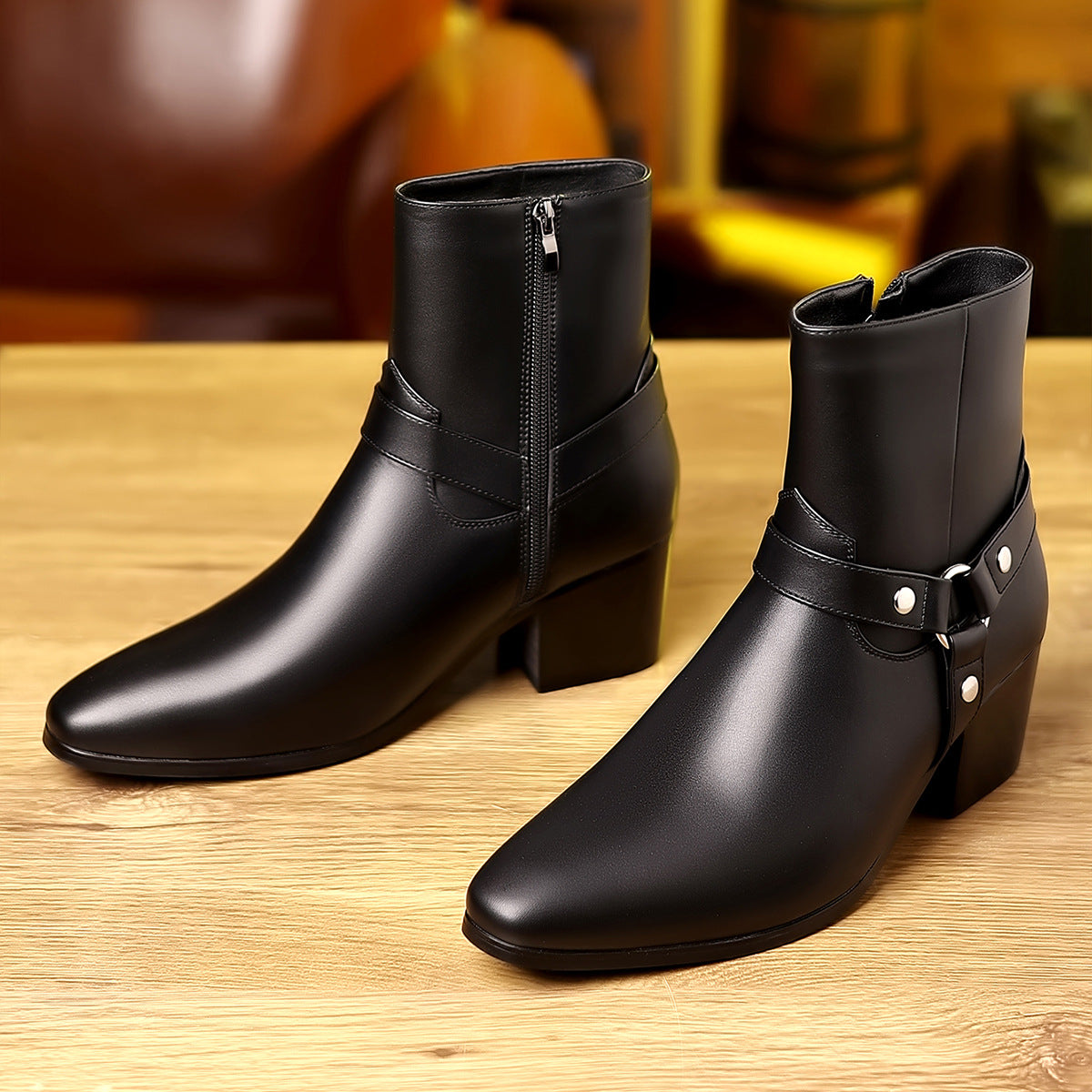 Fashionable British-style Pointed-toe Casual Boots