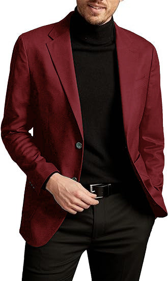 Men's Slim Fit Casual Jacket – Long Sleeve Commuter Style