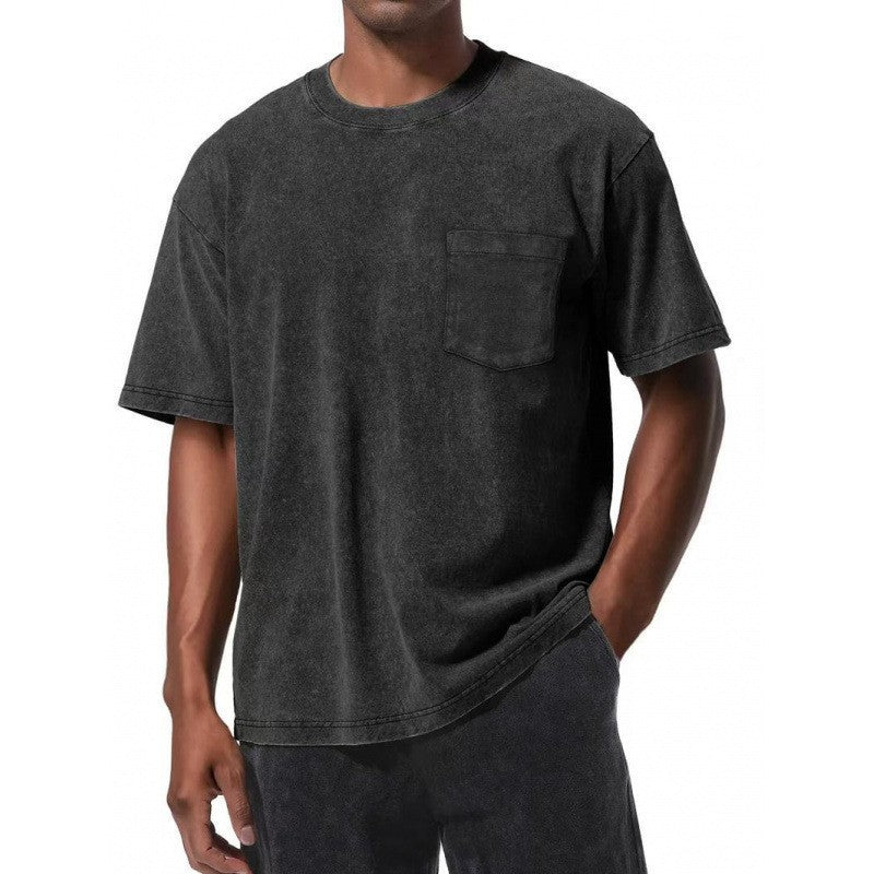 Men's Embroidered Raglan Short-Sleeve T-Shirt | Loose Fit