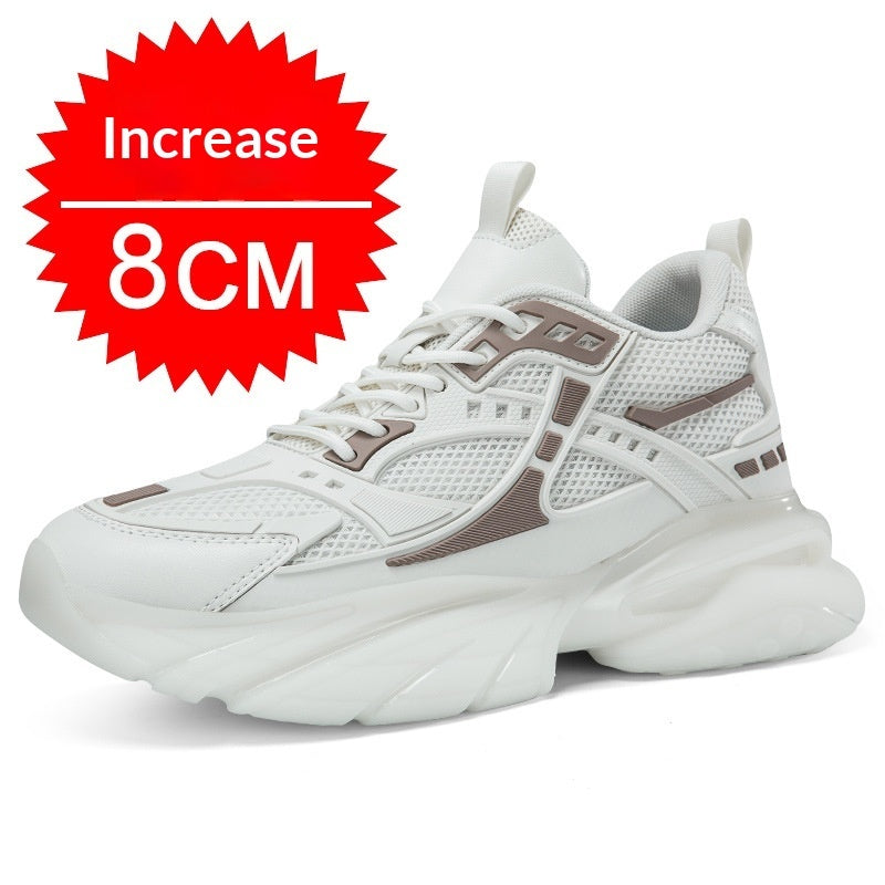 Men's Height-Boosting Casual Sneakers – Breathable Mesh Hidden Wedge Shoes