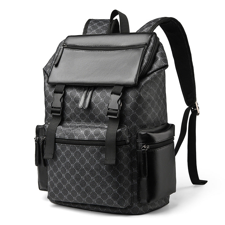 Large-Capacity Travel Backpack – Waterproof PU Printed Design