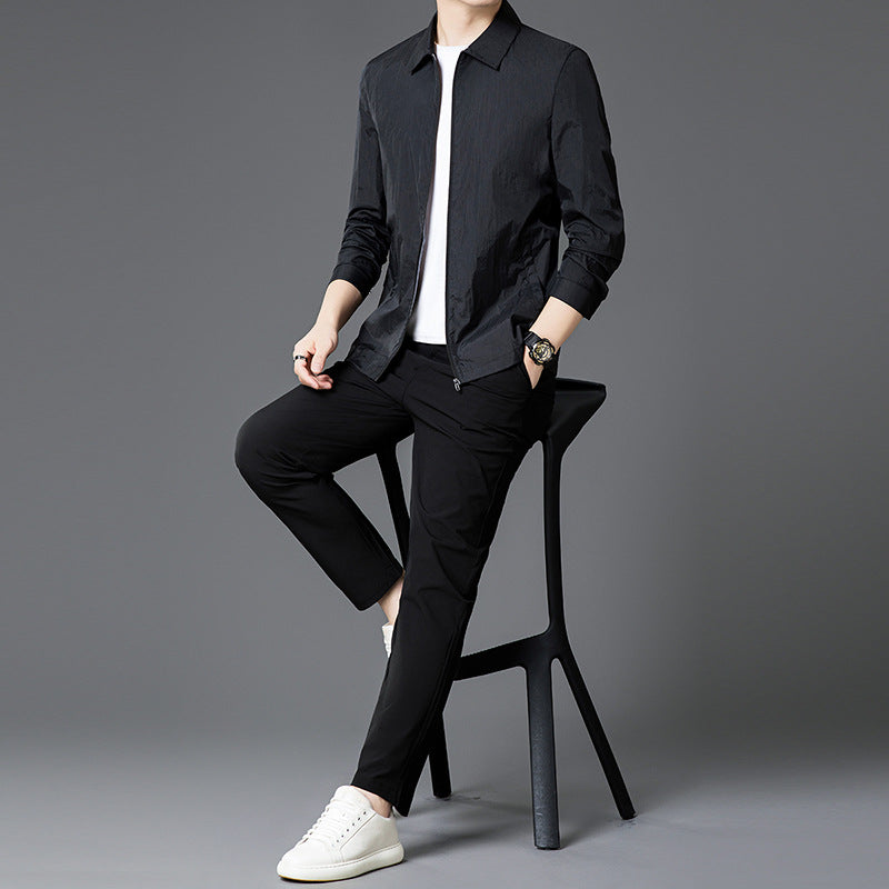 Mens New Stylish And Minimalist Two-piece Set