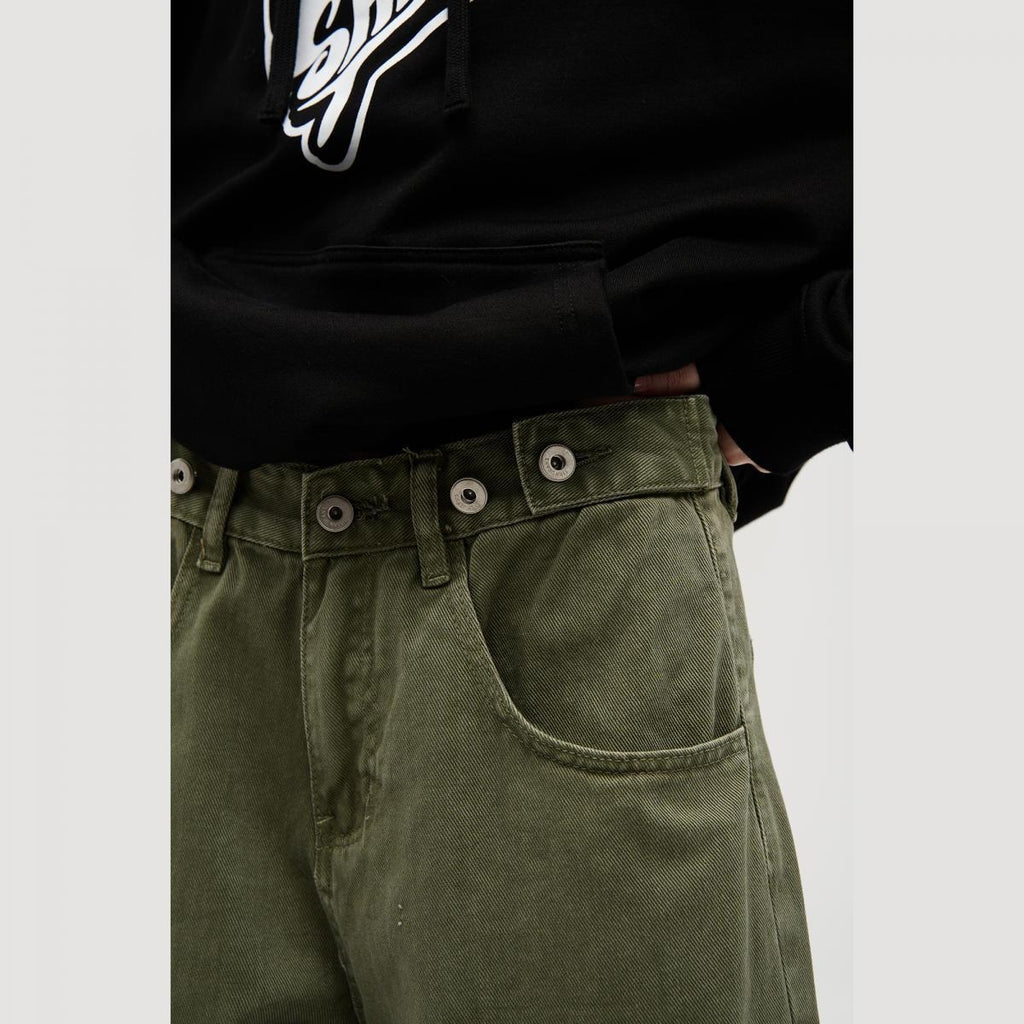 New High-Street Trendy Wide-Leg Retro Loose Denim Pants