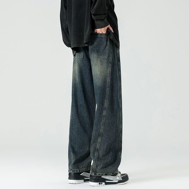 Loose-fit Straight-leg Patchwork Jeans