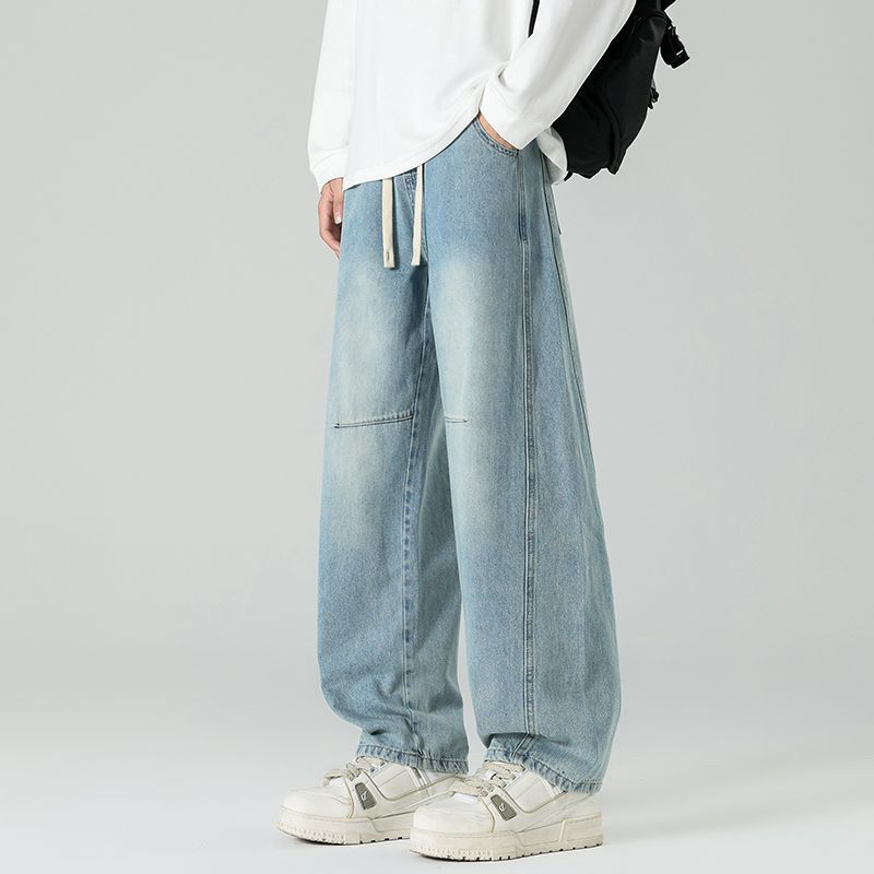 Loose-fit Straight-leg Patchwork Jeans