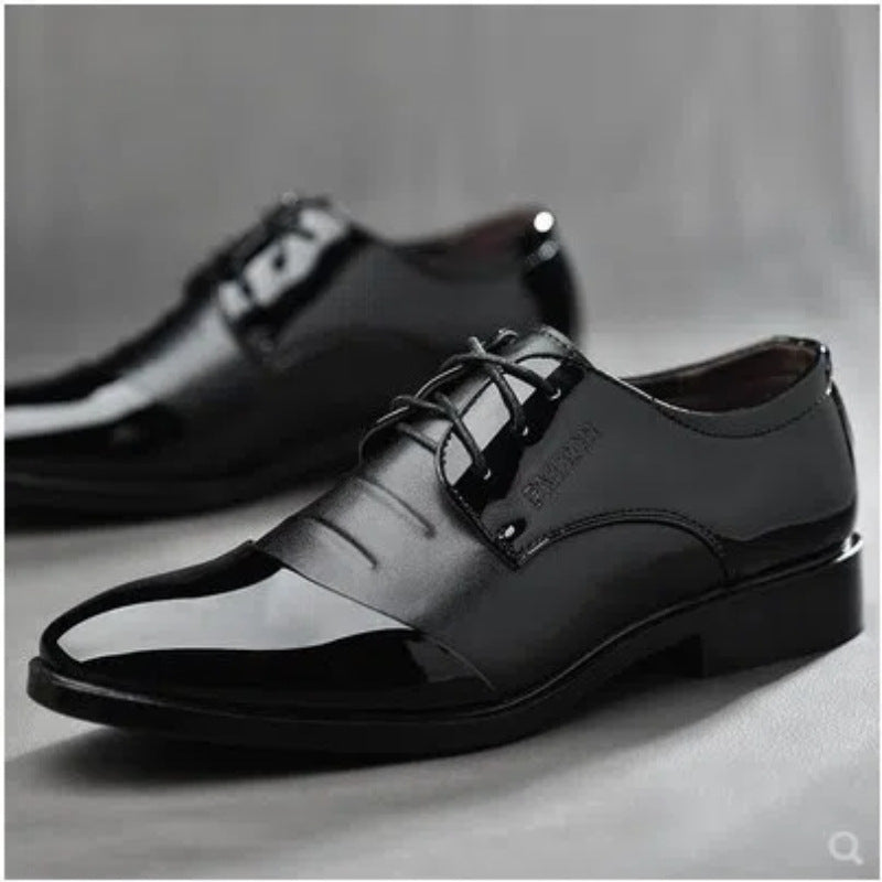 Business Leather Shoes British Style Black