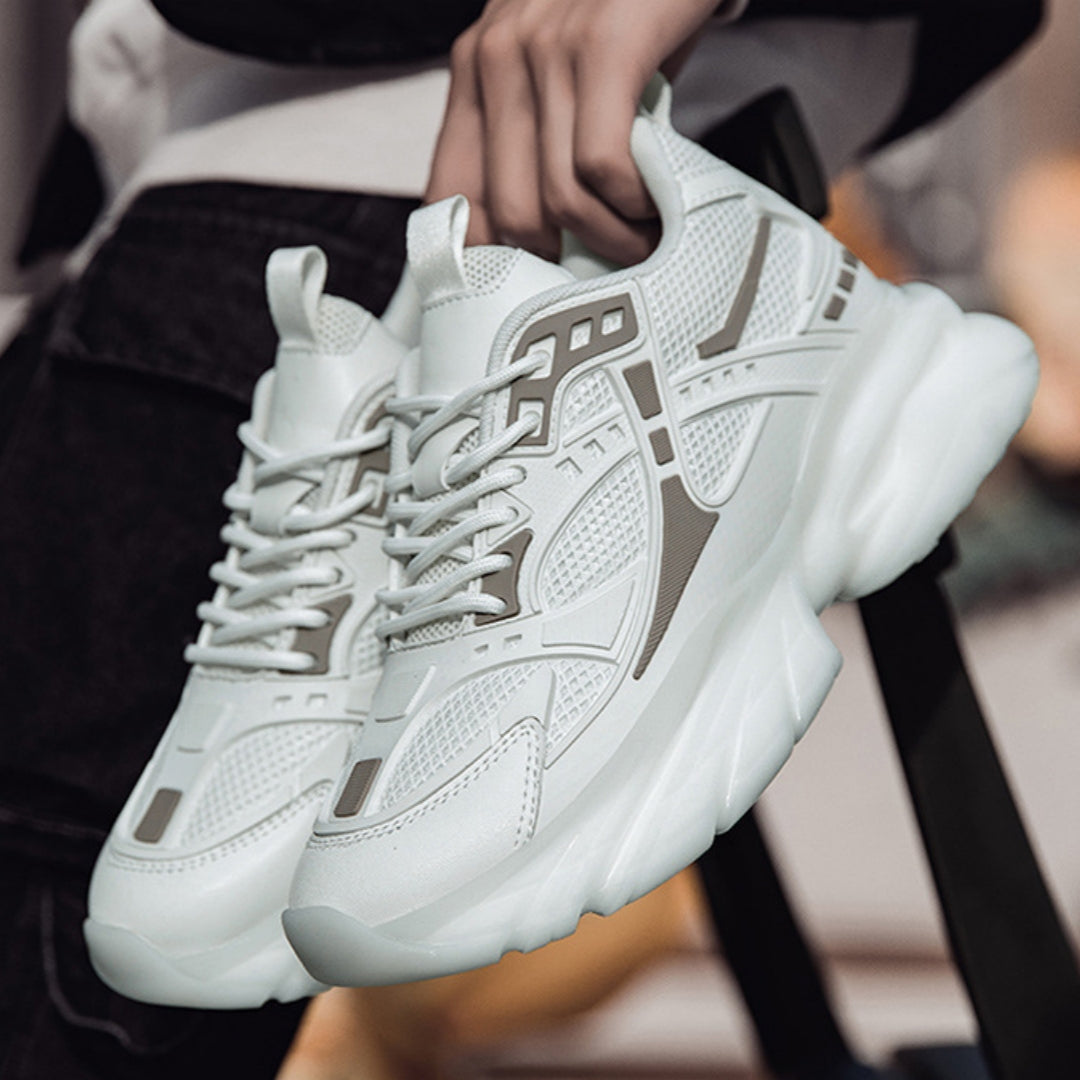 Men's Height-Boosting Casual Sneakers – Breathable Mesh Hidden Wedge Shoes