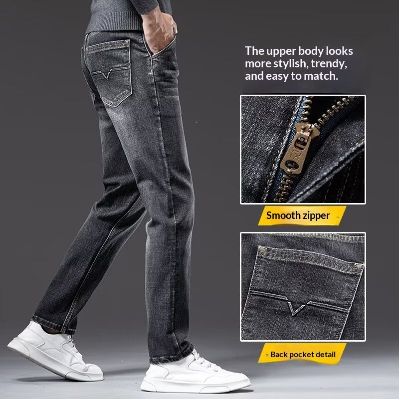 Fashionable Loose Straight-Leg Denim Jeans