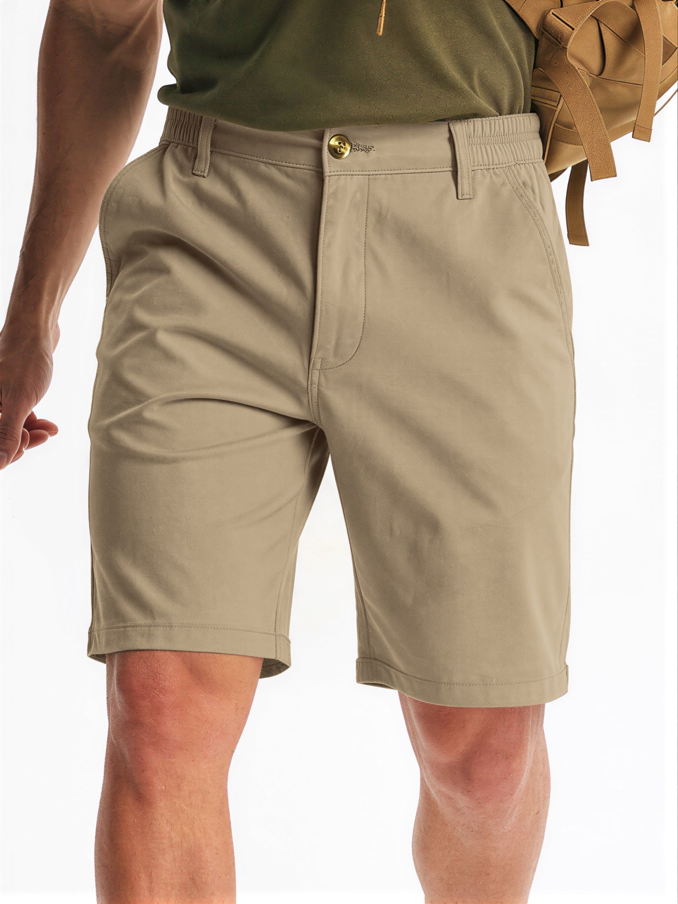 Men's Casual Polyester Shorts – Straight Leg, Everyday & Sport