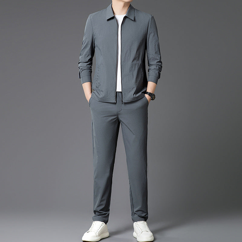 Mens New Stylish And Minimalist Two-piece Set