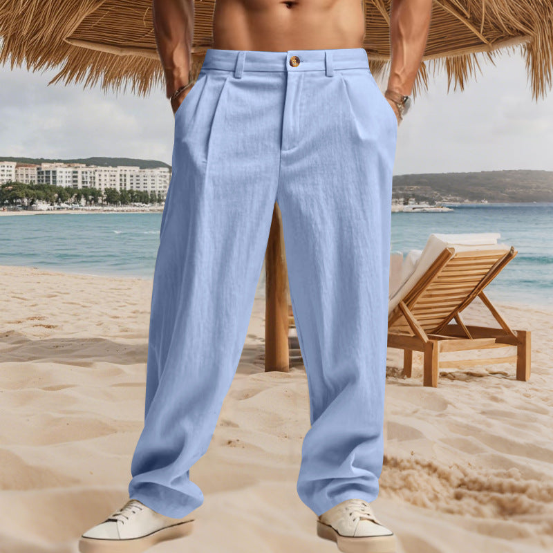Casual Loose-Fit Business Straight-Leg Suit Trousers