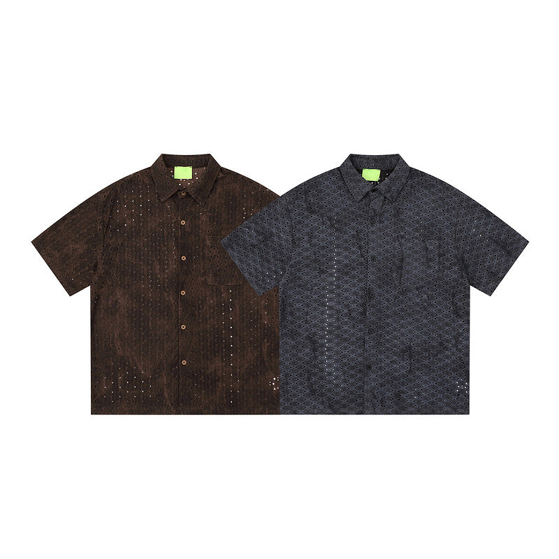 Retro Tie-Dye Loose Short-Sleeve Shirt