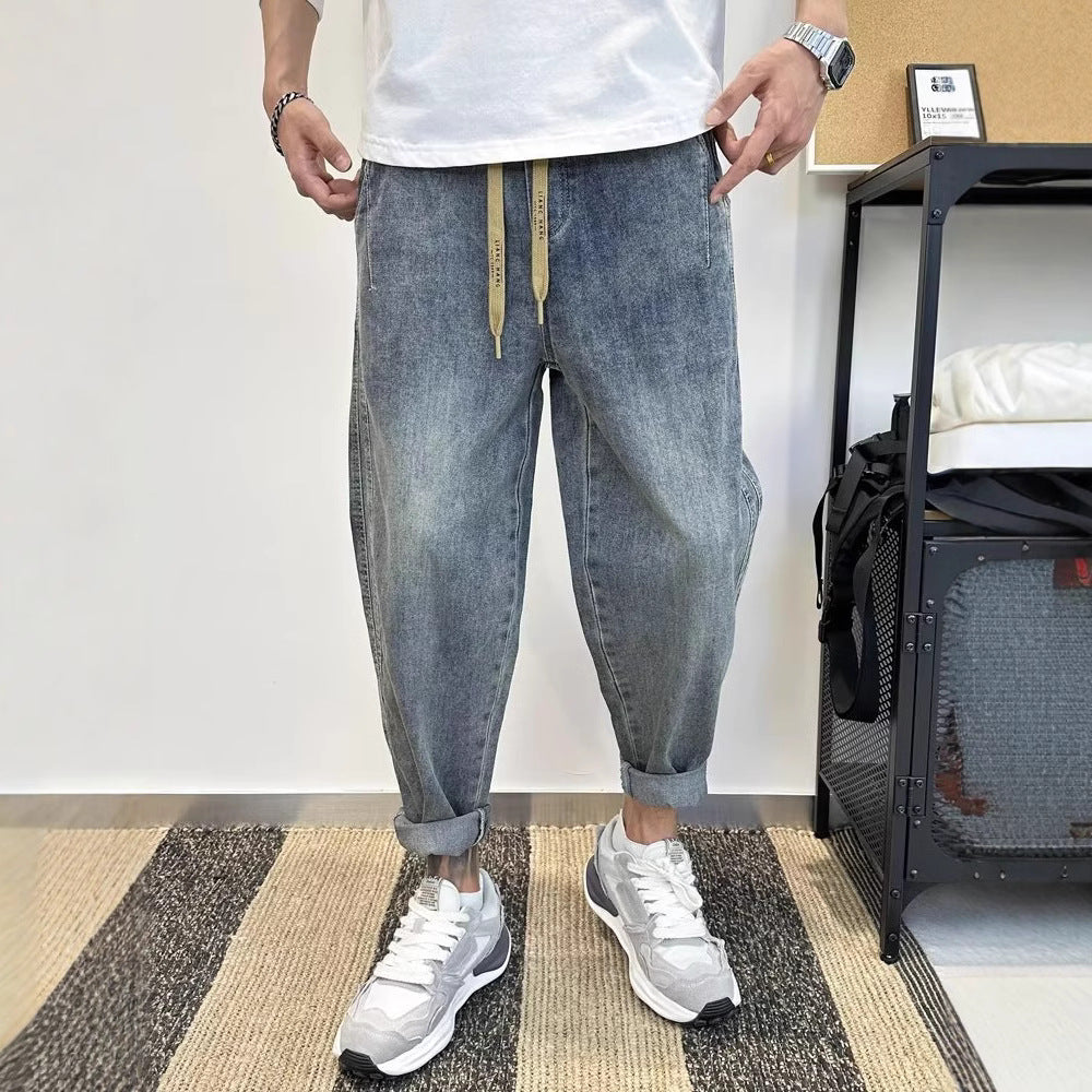 Loose-fit Harem Jeans With Elastic Waist