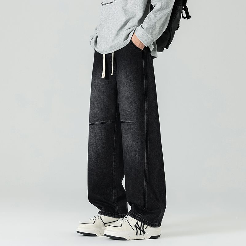 Loose-fit Straight-leg Patchwork Jeans