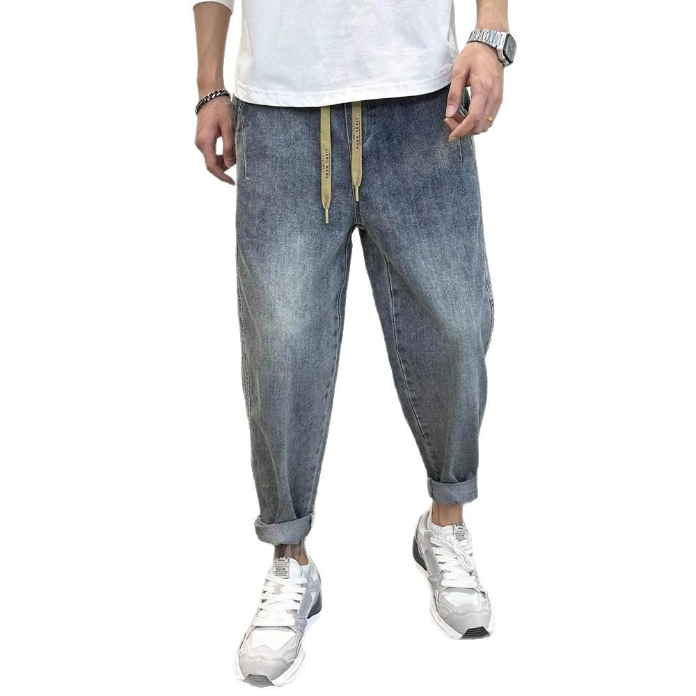 Loose-fit Harem Jeans With Elastic Waist