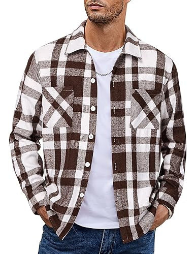 Button Up Casual Retro AutumnWinter Mens Shirt